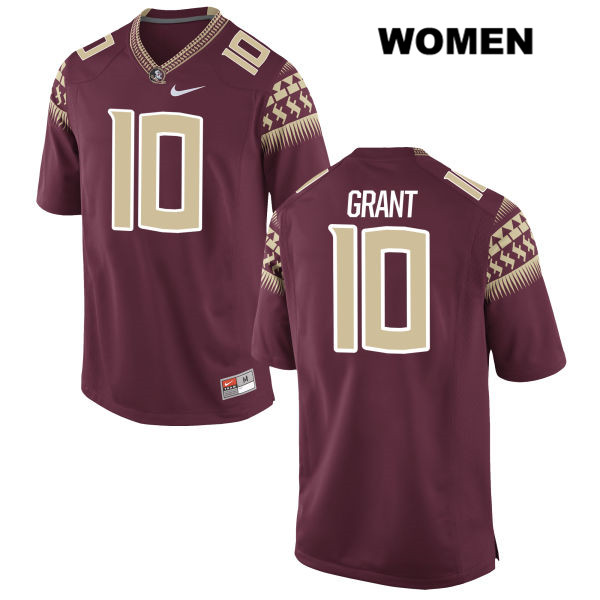 Women's NCAA Nike Florida State Seminoles #10 Anthony Grant College Red Stitched Authentic Football Jersey LIF8369VG